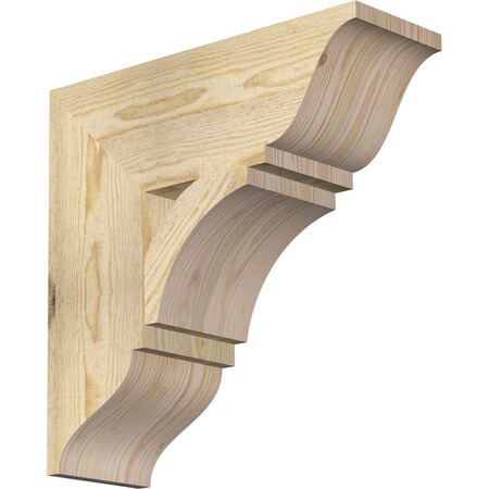 Ekena Millwork Thorton Traditional Rough Sawn Bracket, Douglas Fir, 6"W x 18"D x 18"H BKT06X18X18THR01RDF